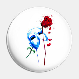 Phantom and Rose- Phantom of the Opera Pin
