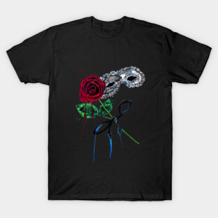 Masquerade and Rose-Phantom of the opera T-Shirt