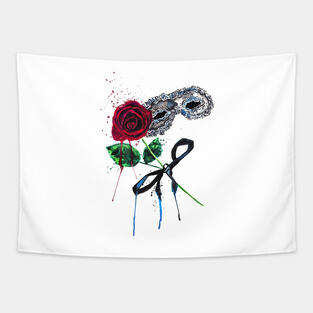 Masquerade and Rose-Phantom of the opera Tapestry