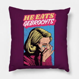He Eats Gebrochts! Jewish Humor Pillow
