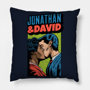 Jonathan & David - The Gayest Biblical Couple - Jewish Humor Pillow