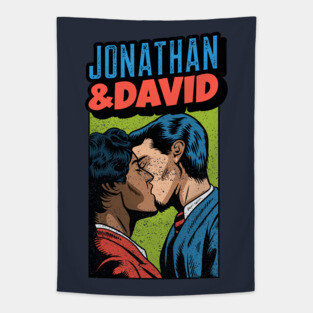 Jonathan & David - The Gayest Biblical Couple - Jewish Humor Tapestry