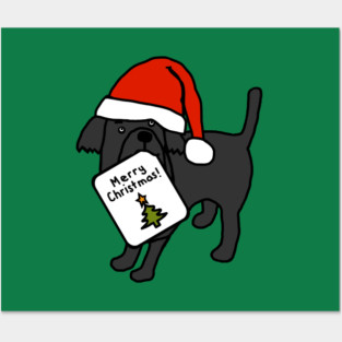 Christmas Dog Posters and Art