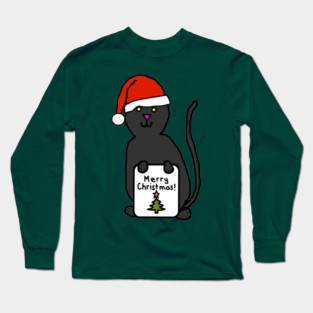 Christmas Cat Long Sleeve T-Shirt