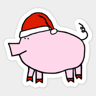 Santa Pig Sticker