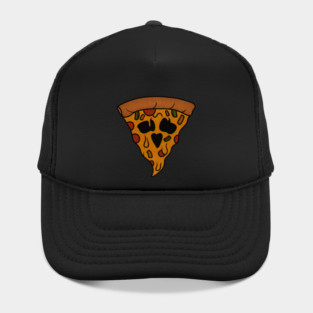 Funny Pizza Skull Face Dripping Halloween Hat