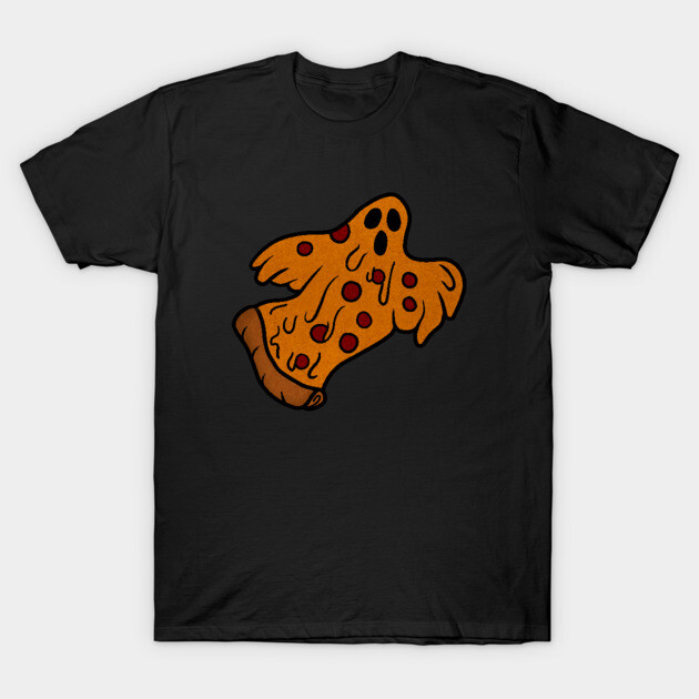 Funny Pizza Halloween Ghost, Scary Pizza T-Shirt by logiamerch