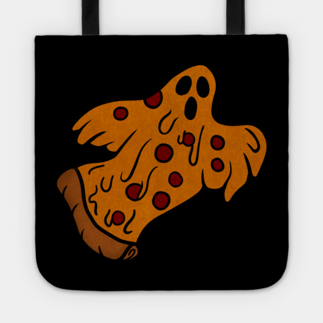 Funny Pizza Halloween Ghost, Scary Pizza Tote by logiamerch