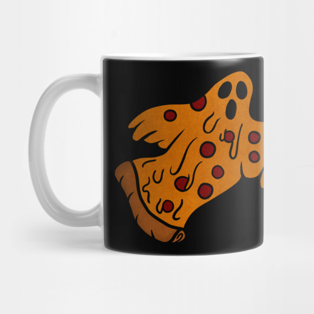 Funny Pizza Halloween Ghost, Scary Pizza by logiamerch
