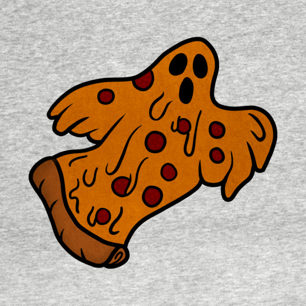 Funny Pizza Halloween Ghost, Scary Pizza by logiamerch
