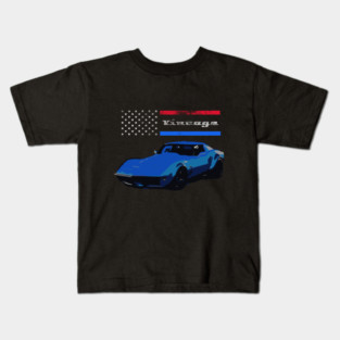 Blue Vette American Vintage Kids T-Shirt