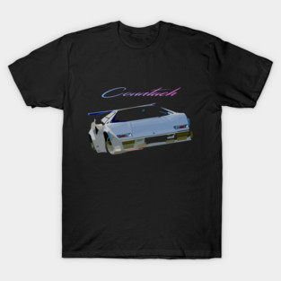 Retro White Countach T-Shirt