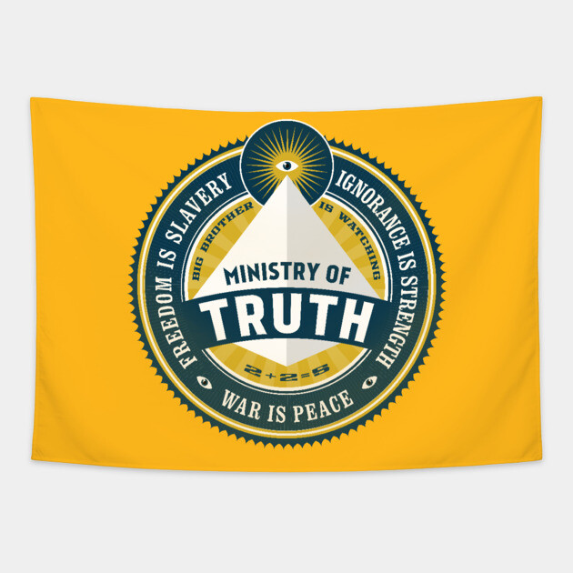 Ministry of Truth Tapestry by MindsparkCreative