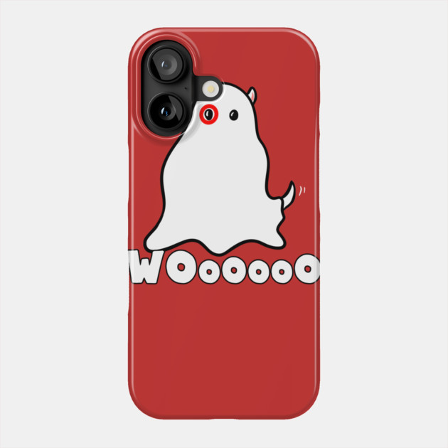 Essential Dog in Ghost Costume WoooOoo Phone Case by belownormal