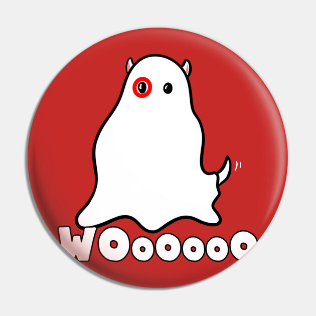 Essential Dog in Ghost Costume WoooOoo Pin by belownormal