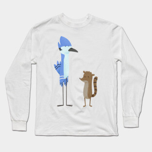 Regular Bird and Raccoon Long Sleeve T-Shirt