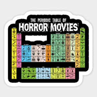 The Periodic Table of Horror Movies Sticker