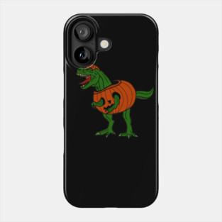 T-rex Dinosaur in Pumpkin, Halloween Costume Phone Case