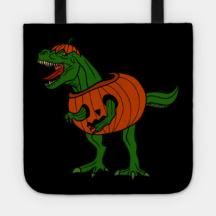 T-rex Dinosaur in Pumpkin, Halloween Costume Tote