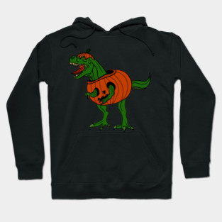 T-rex Dinosaur in Pumpkin, Halloween Costume Hoodie