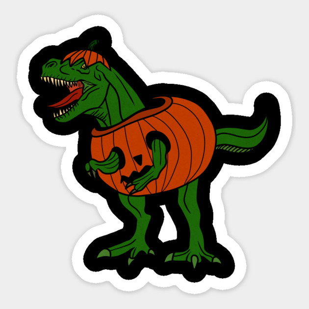 T-rex Dinosaur in Pumpkin, Halloween Costume Magnet by logiamerch