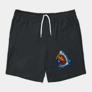 Shark Eating Pizza, Funny Pizza Lover Shorts
