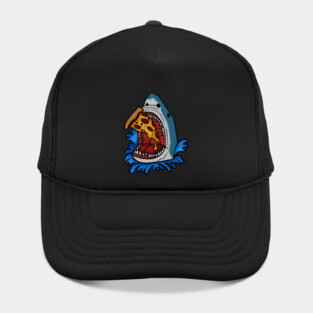 Shark Eating Pizza, Funny Pizza Lover Hat