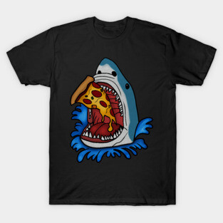 Shark Eating Pizza, Funny Pizza Lover T-Shirt
