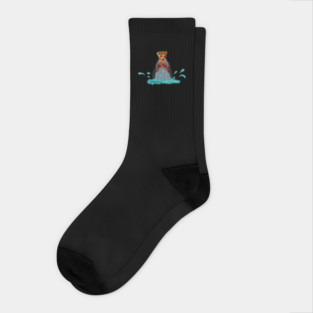 Shark Eating Pizza, Funny Pizza Lover Socks