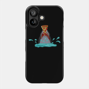 Shark Eating Pizza, Funny Pizza Lover Phone Case
