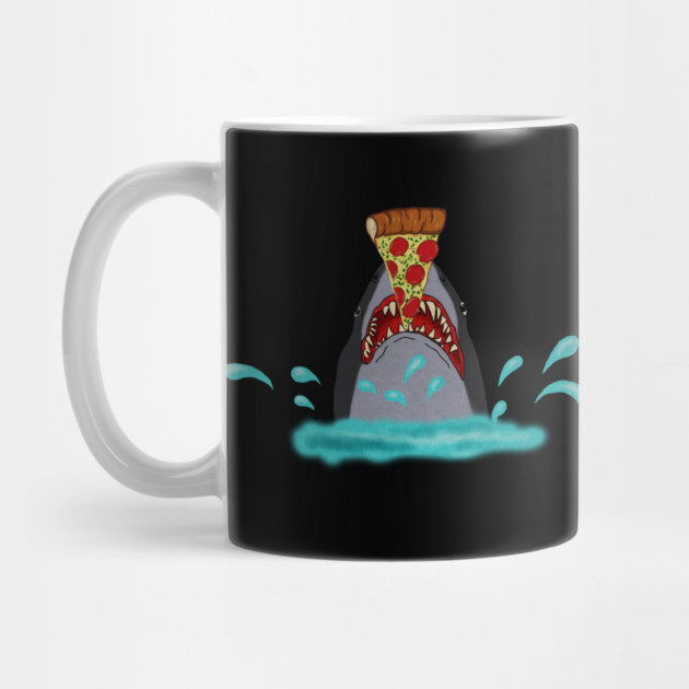 Shark Eating Pizza, Funny Pizza Lover by logiamerch