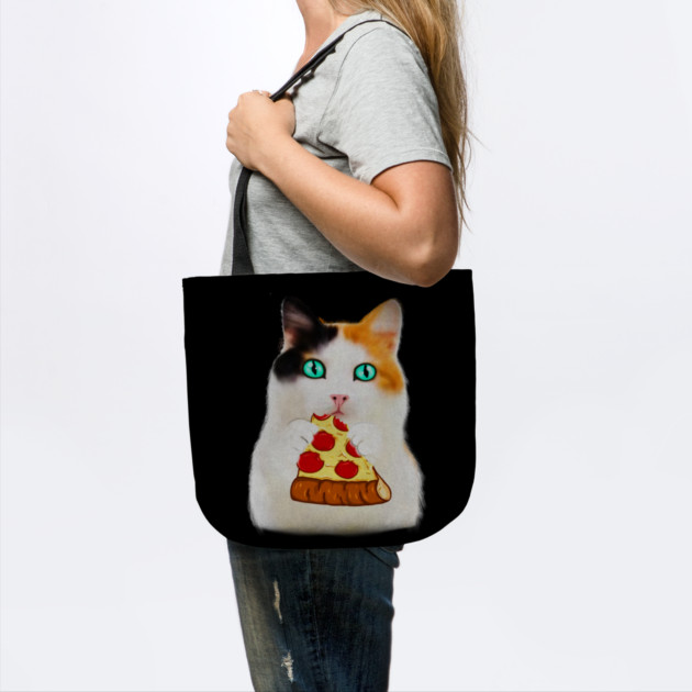 Cat Eating Pizza, Funny Pizza Lover by logiamerch