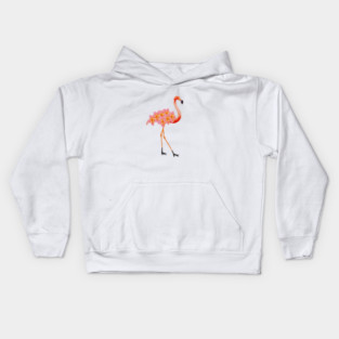 Flamingo Tropical Floral Kids Hoodie