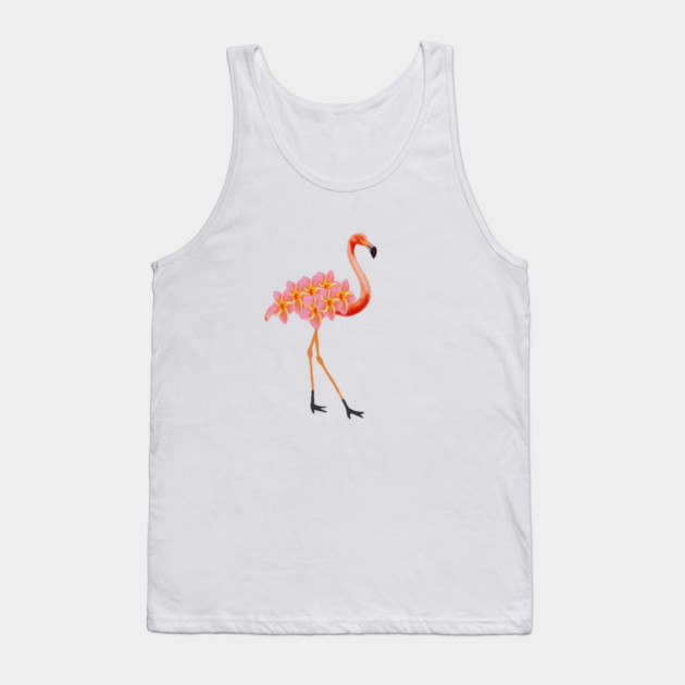 Flamingo Tropical Floral Tank Top by logiamerch