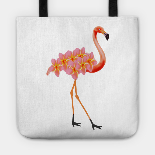 Flamingo Tropical Floral Tote by logiamerch