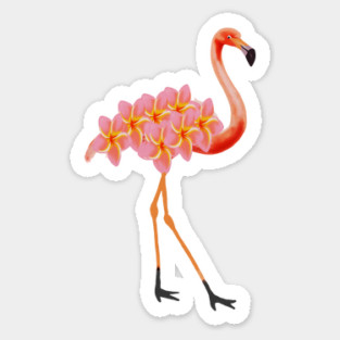 Flamingo Tropical Floral Sticker