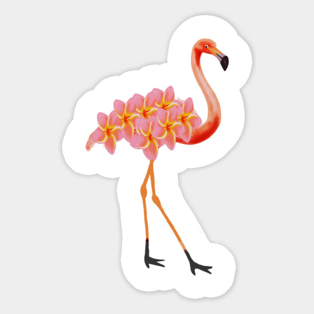 Flamingo Tropical Floral Magnet by logiamerch