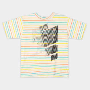 Abstract Wave Portrait Kids T-Shirt