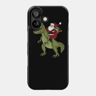 Dinosaur Christmas Gift Xmas T Rex Santa Funny Phone Case