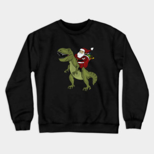 Dinosaur Christmas Gift Xmas T Rex Santa Funny Crewneck Sweatshirt