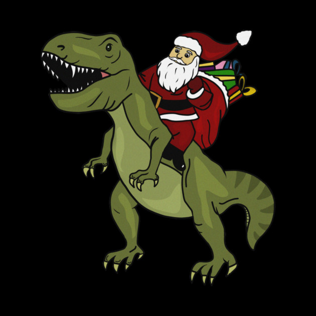 Dinosaur Christmas Gift Xmas T Rex Santa Funny by logiamerch