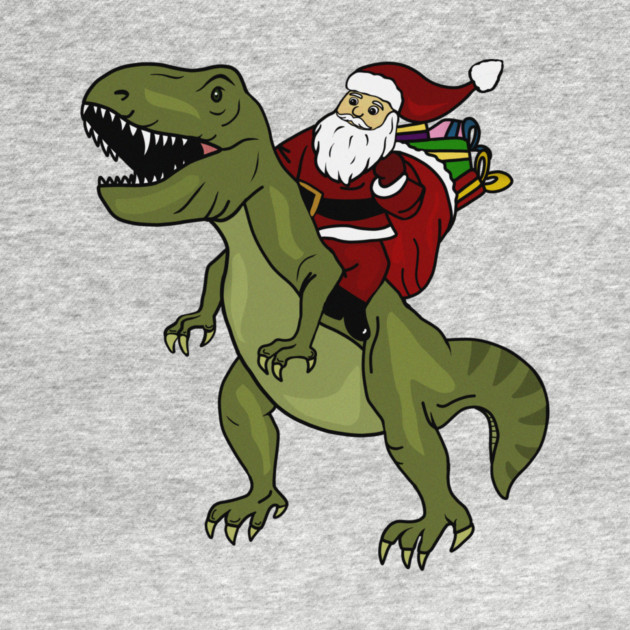 Dinosaur Christmas Gift Xmas T Rex Santa Funny by logiamerch