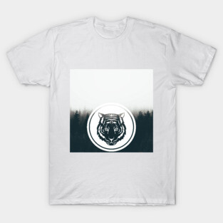Tiger head with a cool forest background T-Shirt