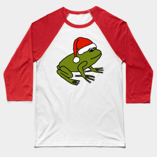 Santa Frog Baseball T-Shirt
