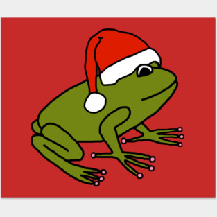 Santa Frog Posters and Art
