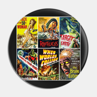 50s Sci-Fi Poster Collection Pin