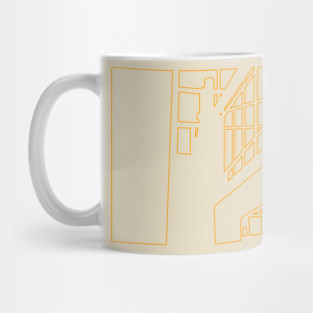Gold Architectural Minimalist Line Mug