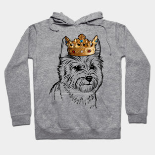 Cairn Terrier Dog King Queen Wearing Crown Hoodie