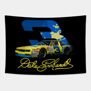 Earnhardt Yellow #3 Car Tapestry