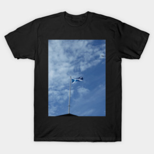 Scottish Photography Series (Vectorized) - Saltire Flag Flying T-Shirt